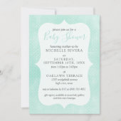 Genderneutraal Baby shower Mint Yellow Rustisch ho Kaart (Voorkant)