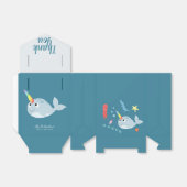 Genderneutraal Baby shower Narwhal Ocean Bedankdoosjes (Uitgevouwen)