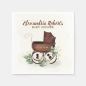 genderneutraal  Baby shower op maat Servet (Voorkant)