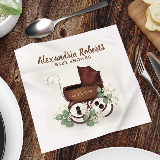 genderneutraal  Baby shower op maat Servet