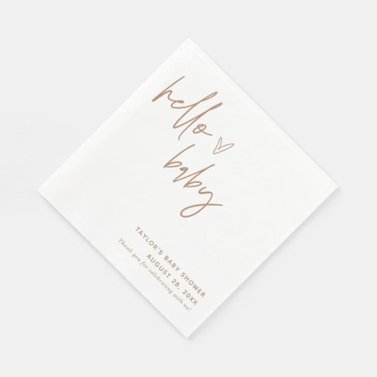 Genderneutraal Baby shower Papier Napkin Boho Deco Servet (Hoek)