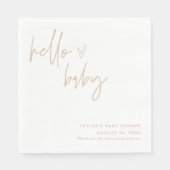 Genderneutraal Baby shower Papier Napkin Boho Deco Servet (Voorkant)