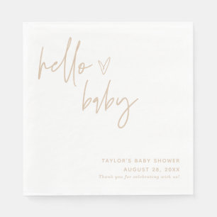 Genderneutraal Baby shower Papier Napkin Boho Deco Servet