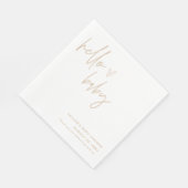 Genderneutraal Baby shower Papier Napkin Boho Deco Servet (Hoek)