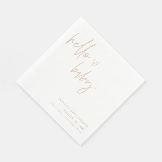 Genderneutraal Baby shower Papier Napkin Boho Deco Servet (Hoek)