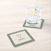 Genderneutraal Baby shower Papieren Onderzetters (Insitu)