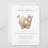 Genderneutraal Baby shower per post-Boho Waterverf Kaart (Voorkant)