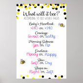 Genderneutraal baby shower poster (Voorkant)