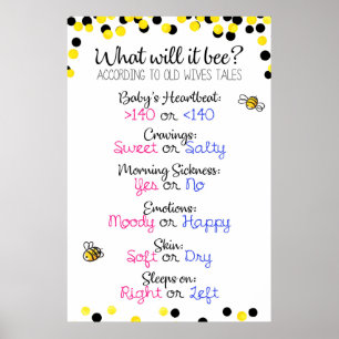 Genderneutraal baby shower poster