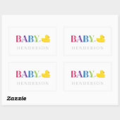 Genderneutraal Baby shower Rechthoekige Sticker (Vel)