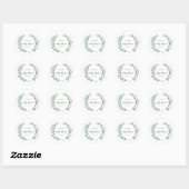 Genderneutraal Baby shower Rustic Greenery Wreate Ronde Sticker (Vel)