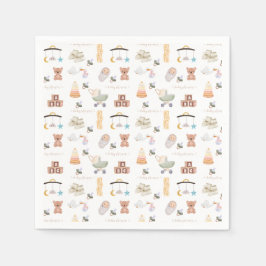 Genderneutraal Baby shower Servet