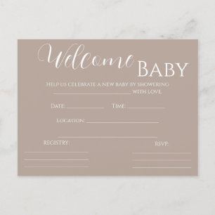 Genderneutraal Baby shower uitnodigen Uitnodiging Briefkaart