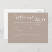 Genderneutraal Baby shower uitnodigen Uitnodiging Briefkaart (Voorkant / Achterkant)