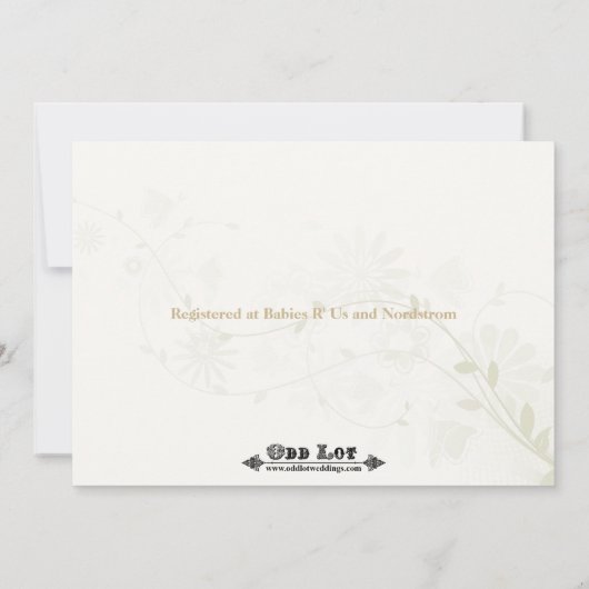 Genderneutraal Baby shower Uitnodiging (Achterkant)