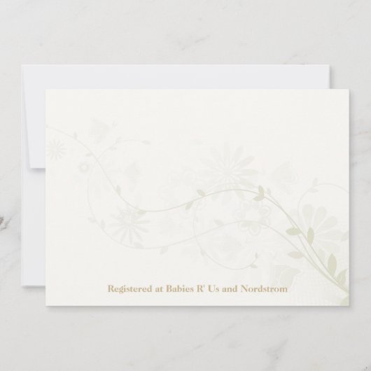 Genderneutraal Baby shower Uitnodiging (Achterkant)