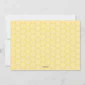 genderneutraal baby shower uitnodiging geel grijs (Achterkant)