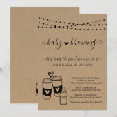 Genderneutraal Baby shower van de baby-Breiende Pa Kaart (Voorkant / Achterkant)