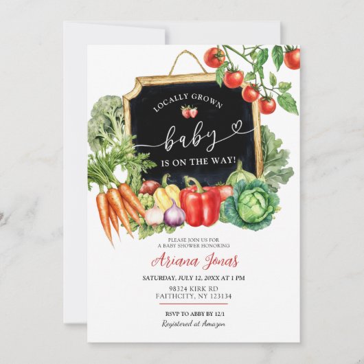 Genderneutraal Baby shower van de boerenmarkt Kaart (Voorkant)