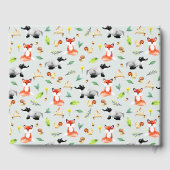 Genderneutraal Baby shower van het dierenpatroon Gastenboek (Achterkant)