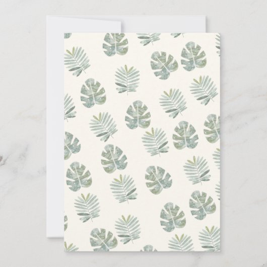 genderneutraal baby shower voor safaridieren kaart (Achterkant)