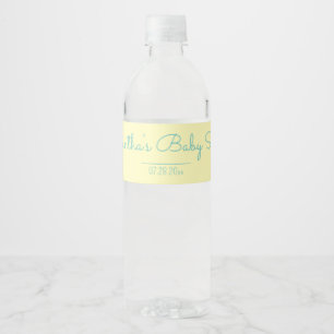 Genderneutraal Baby shower Waterfles Etiket
