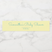 Genderneutraal Baby shower Waterfles Etiket (Enkel label)