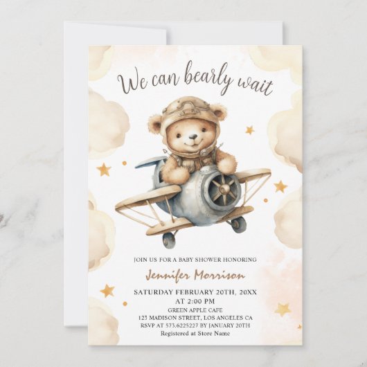 Genderneutraal Baby shower We kunnen nauwelijks wa Kaart (Voorkant)