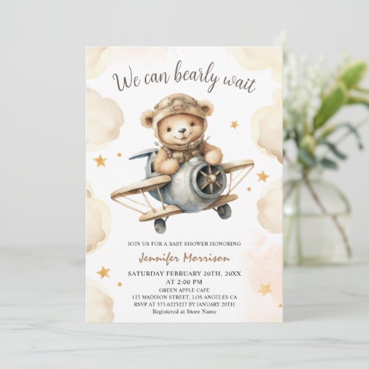 Genderneutraal Baby shower We kunnen nauwelijks wa Kaart (Staand voorkant)