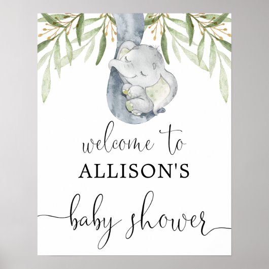 Genderneutraal baby shower welkom bord poster (Voorkant)
