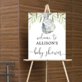 Genderneutraal baby shower welkom bord poster