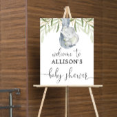 Genderneutraal baby shower welkom bord poster