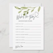 Genderneutraal Baby shower wenst Baby-Kaart Kaart (Voorkant)