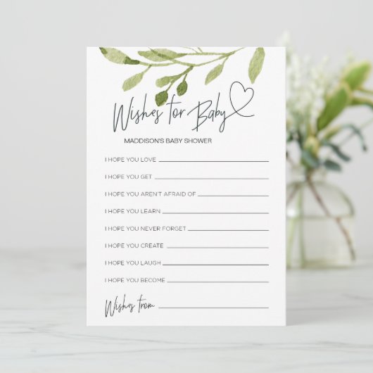 Genderneutraal Baby shower wenst Baby-Kaart Kaart (Staand voorkant)