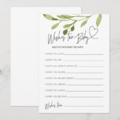 Genderneutraal Baby shower wenst Baby-Kaart Kaart (Voorkant / Achterkant)