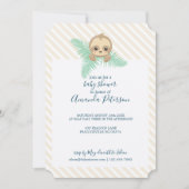 Genderneutraal Baby Sloth Baby shower Uitnodiging (Voorkant)