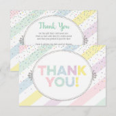 Genderneutraal baby sprinkhaan bedankkaart (Voorkant / Achterkant)