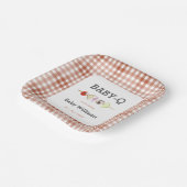 Genderneutraal BabyQ BBQ Baby shower Papieren Bordje (Gebogen)
