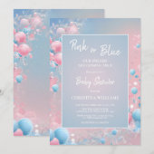 Genderneutraal ballon Baby shower Kaart (Voorkant / Achterkant)