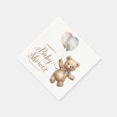 Genderneutraal Barly Wait Teddy Bear-Baby shower Servet (Hoek)