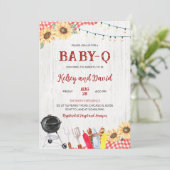 Genderneutraal BBQ-Baby shower Kaart (Staand voorkant)