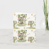 Genderneutraal Beer Baby shower Dank u kaart (Achterkant)