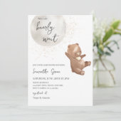 Genderneutraal Beer Baby shower Kaart (Staand voorkant)