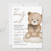 Genderneutraal Beer Baby shower Kaart (Voorkant)