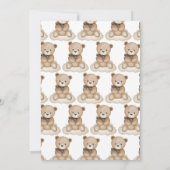 Genderneutraal Beer Baby shower Kaart (Achterkant)