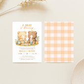 Genderneutraal Beer Baby shower Uitnodiging