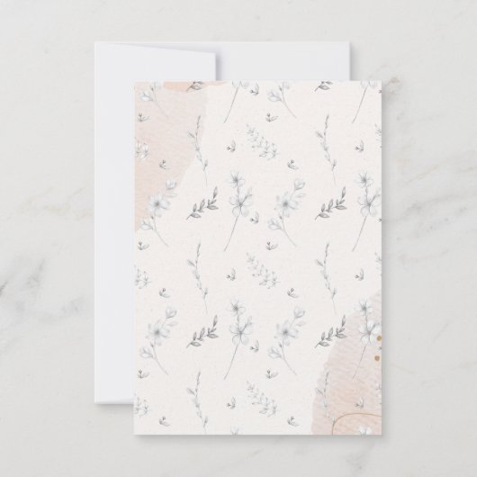 Genderneutraal Beer Waterverf Baby shower Bedankkaart (Achterkant)