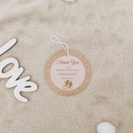  genderneutraal Beige Classic Baby shower Bedankjes Labels