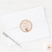 genderneutraal Beige Classic Baby shower Ronde Sticker (Envelop)