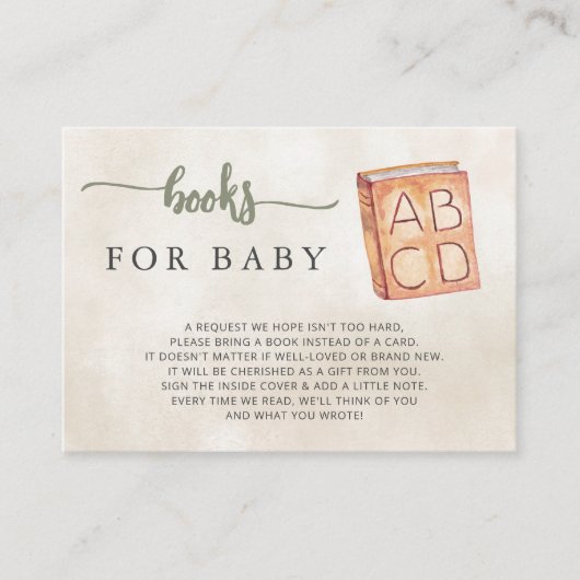 Genderneutraal Boho Baby shower Boek Aanvraag Informatiekaartje (Voorkant)